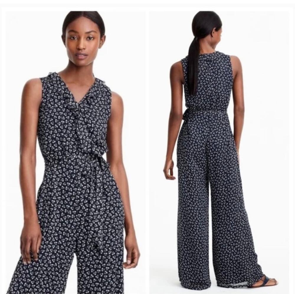 Point Sur x J.Crew Floral Wide Leg Jumpsuit Sz14